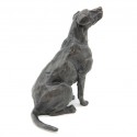 Bronze Dog Sculpture: Sitting Labrador by Sue Maclaurin