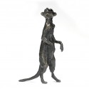 Bronze Meerkat Sculpture: Meerkat Ginger by Jonathan Sanders