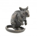 Bronze Mouse Sculpture: Sitting Mouse Maquette by Sue Maclaurin