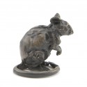 Bronze Mouse Sculpture: Sitting Mouse Maquette by Sue Maclaurin