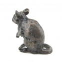 Bronze Mouse Sculpture: Sitting Mouse Maquette by Sue Maclaurin