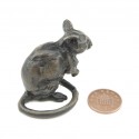 Bronze Mouse Sculpture: Sitting Mouse Maquette by Sue Maclaurin