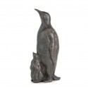 Bronze Bird Sculpture: Penguin and Baby by Sue Maclaurin