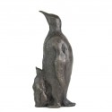 Bronze Bird Sculpture: Penguin and Baby by Sue Maclaurin
