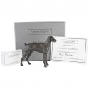 Bronze Dog Sculpture: Standing Dobermann