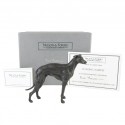 Bronze Dog Sculpture: Standing Whippet by Sue Maclaurin