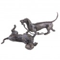 Bronze Dog Sculpture: Trotting Dachshund by Sue Maclaurin