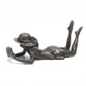 Wedgwood Museum Original Bronze Sculpture: Lying Girl by Jonathan Sanders