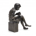 Wedgwood Museum Original Bronze Sculpture: Seated Boy by Jonathan Sanders