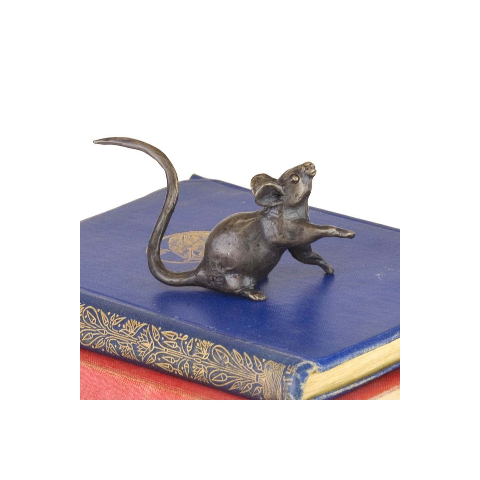 Bronze Mouse Sculpture Sitting Mouse by Jonathan Sanders