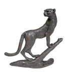 Bronze Cheetah Sculpture: Cheetah on Branch by Jonathan Sanders
