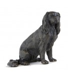 Bronze Dog Sculpture: Sitting Cavalier King Charles Spaniel