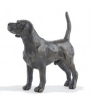 Bronze Dog Sculpture: Standing Beagle by Sue Maclaurin