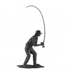 Bronze Fisherman Sculpture: Fly Fisherman by Jonathan Sanders