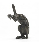 Bronze Hare Sculpture: Hare Washing Ear by Sue Maclaurin