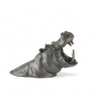 Bronze Hippo Sculpture: Fighting Hippopotamus