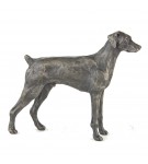 Bronze Dog Sculpture: Standing Dobermann