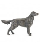 Bronze Dog Sculpture: Flat Coated Retriever