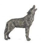 Bronze Wolf Sculpture: Howling Wolf by Sue Maclaurin