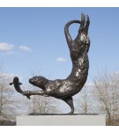 Bronze Otter Sculpture: Diving Otter by Sue Maclaurin