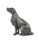 Bronze Dog Sculpture: Sitting Labrador Maquette by Sue Maclaurin