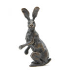 Bronze Hare Sculpture: Alert Hare Maquette by Sue Maclaurin