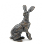 Bronze Hare Sculpture: Listening Hare Maquette by Sue Maclaurin