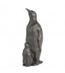 Bronze Bird Sculpture: Penguin and Baby by Sue Maclaurin