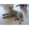 Bronze Dog Sculpture: Lying Labrador by Sue Maclaurin
