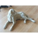 Bronze Dog Sculpture: Lying Labrador by Sue Maclaurin
