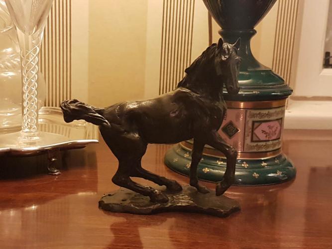 Prancing Horse bronze sculpture customer review photograph