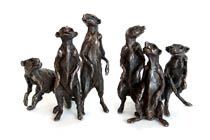 Mothers day gift ideas bronze meerkat family