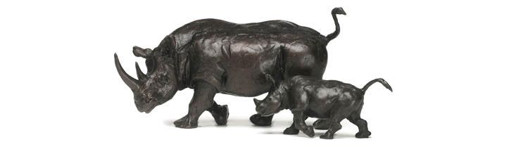 Retirement Gift Ideas Bronze Rhinoceros Sculpture