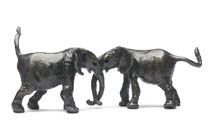 Engagement present idea pair of bronze baby elephants