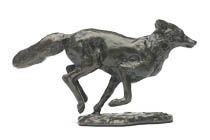 Wedding Present Gift Idea Bronze Running Fox Sculpture