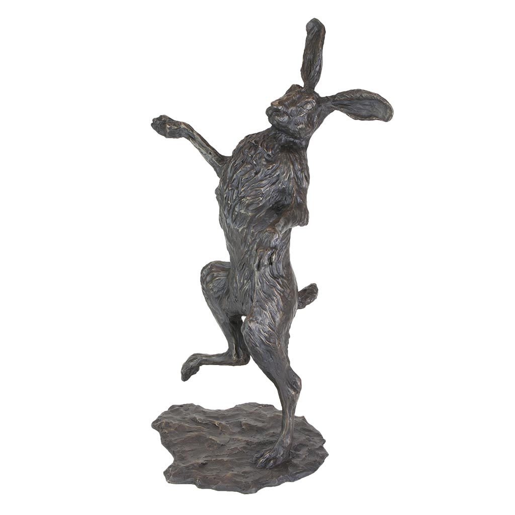 Bronze Hare Sculpture: Garden Dancing Hare by Sue Maclaurin (Life Size) **NEW!** - Image 2