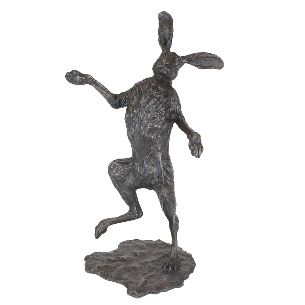 Bronze Hare Sculpture: Garden Dancing Hare by Sue Maclaurin (Life Size) **NEW!** - Image 4