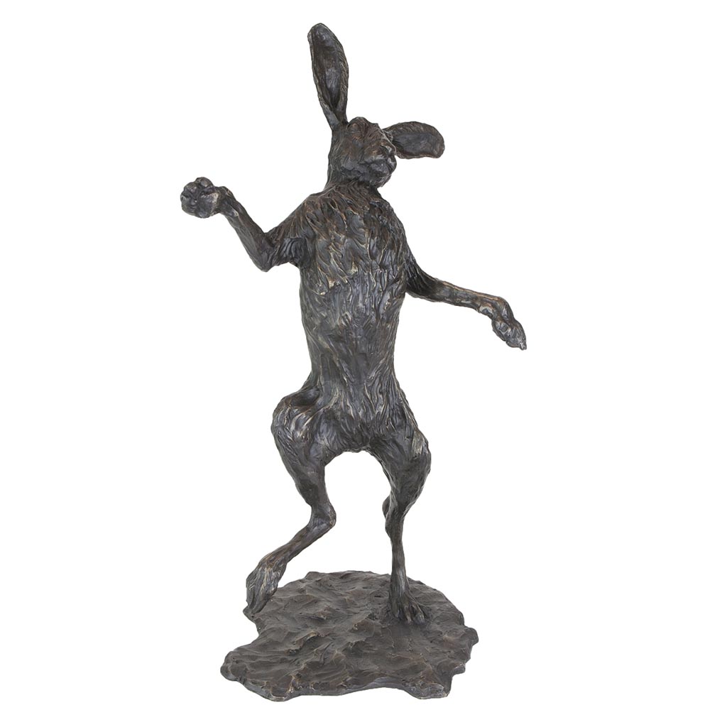 Bronze Hare Sculpture: Garden Dancing Hare by Sue Maclaurin (Life Size) **NEW!** - Image 5