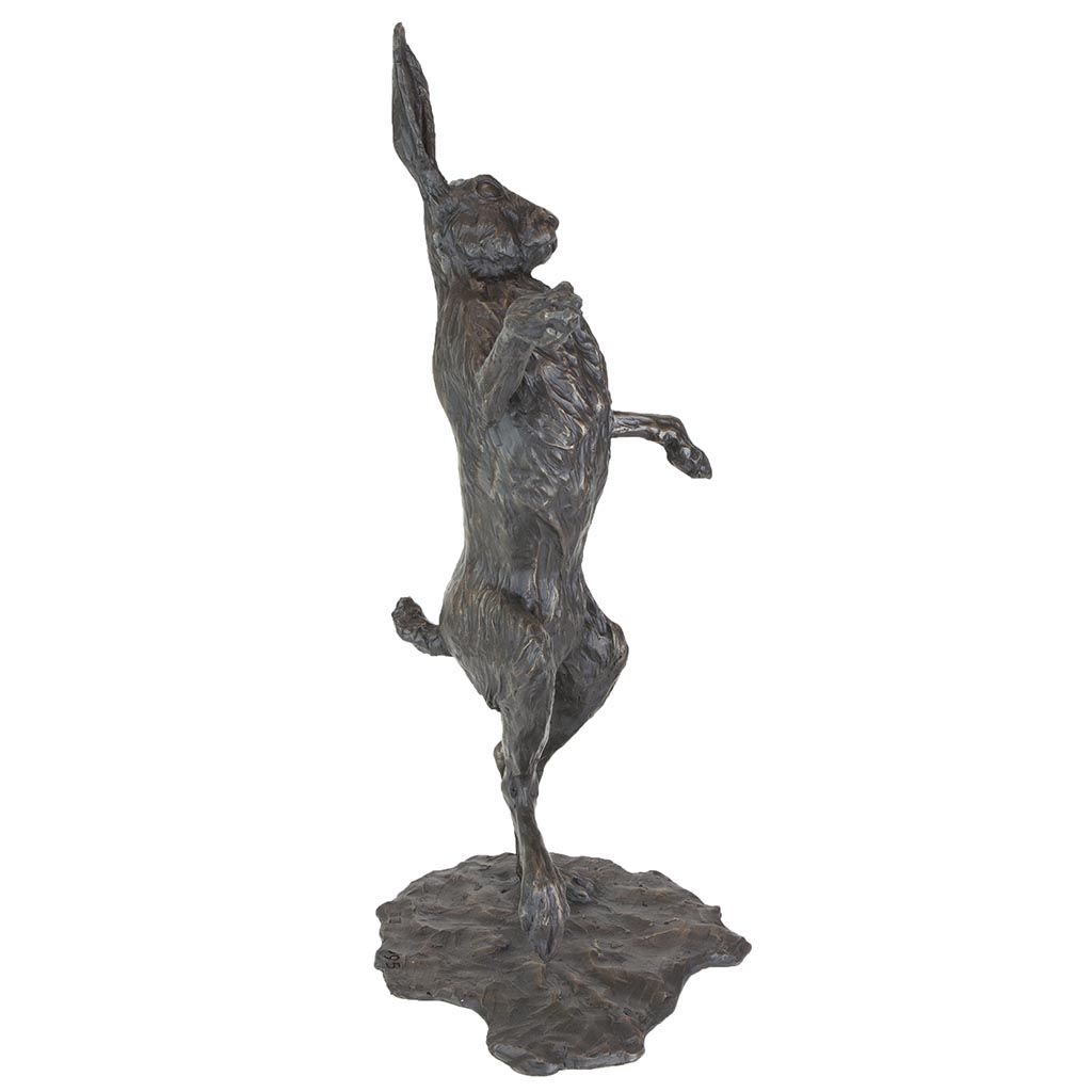 Bronze Hare Sculpture: Garden Dancing Hare by Sue Maclaurin (Life Size) **NEW!** - Image 7