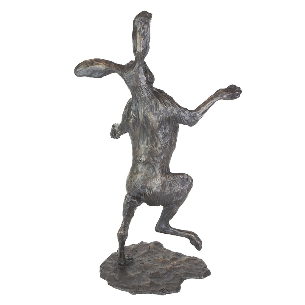Bronze Hare Sculpture: Garden Dancing Hare by Sue Maclaurin (Life Size) **NEW!** - Image 13