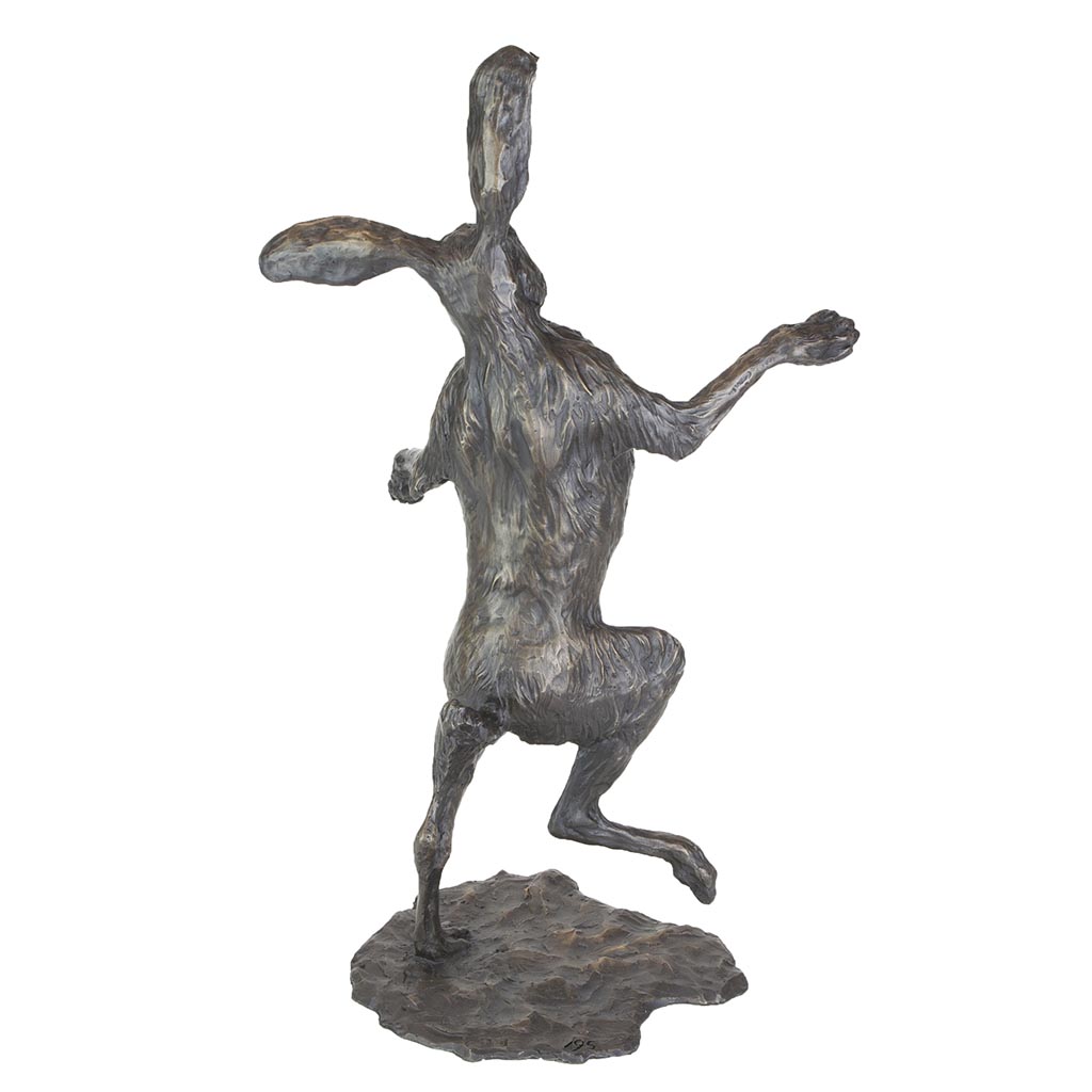 Bronze Hare Sculpture: Garden Dancing Hare by Sue Maclaurin (Life Size) **NEW!** - Image 12
