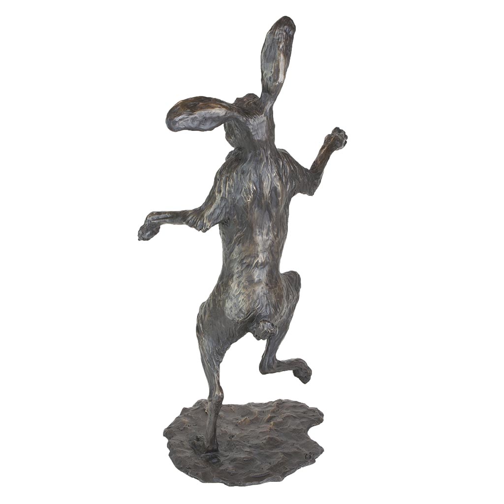 Bronze Hare Sculpture: Garden Dancing Hare by Sue Maclaurin (Life Size) **NEW!** - Image 15
