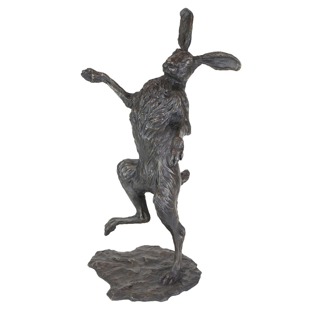 Bronze Hare Sculpture: Garden Dancing Hare by Sue Maclaurin (Life Size) **NEW!** - Image 3