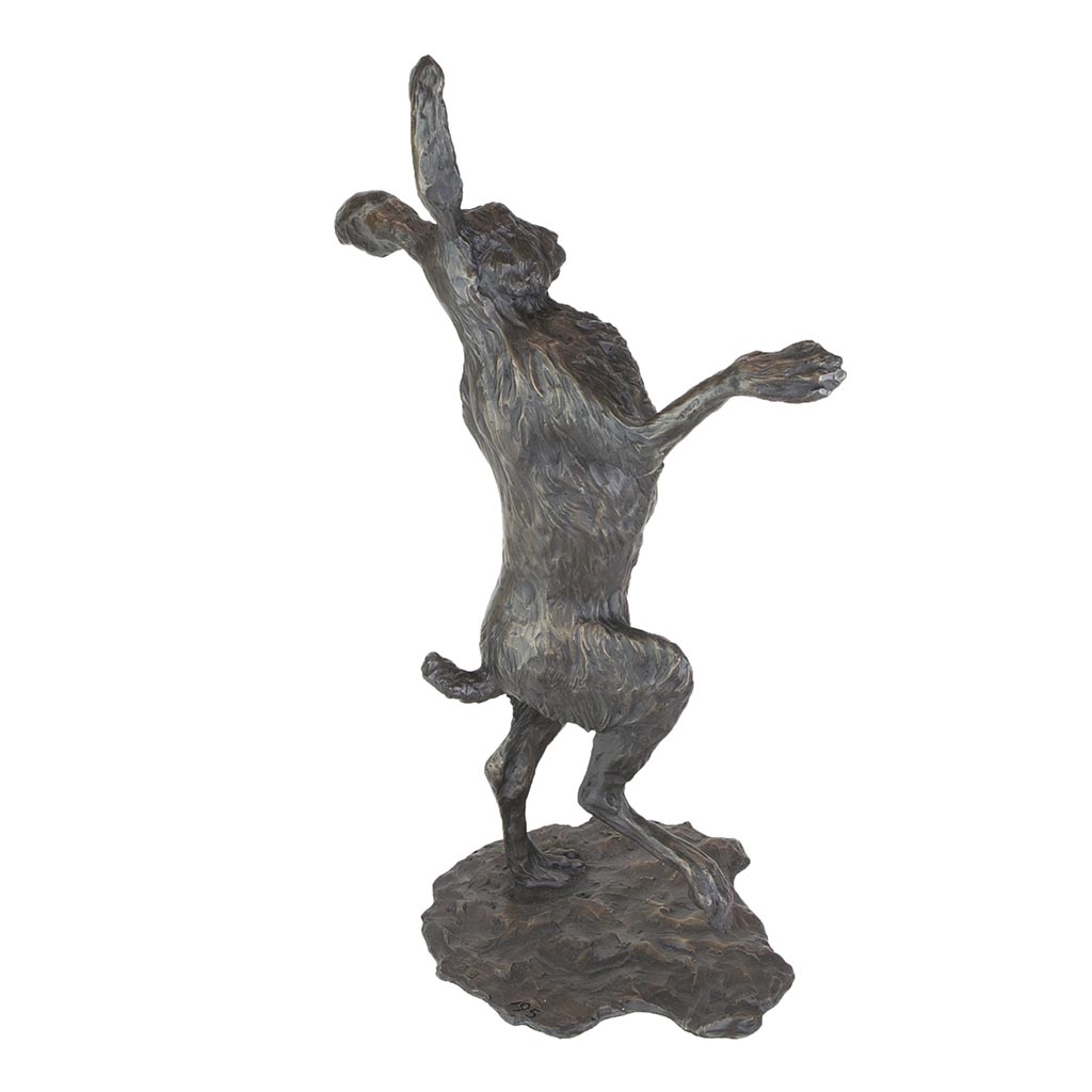 Bronze Hare Sculpture: Garden Dancing Hare by Sue Maclaurin (Life Size) **NEW!** - Image 11