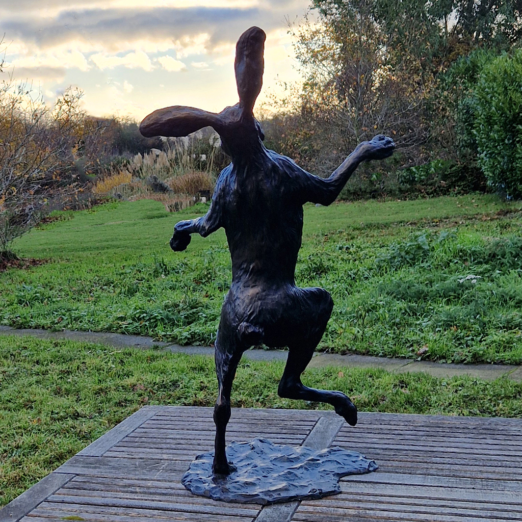 Bronze Hare Sculpture: Garden Dancing Hare by Sue Maclaurin (Life Size) **NEW!** - Image 18