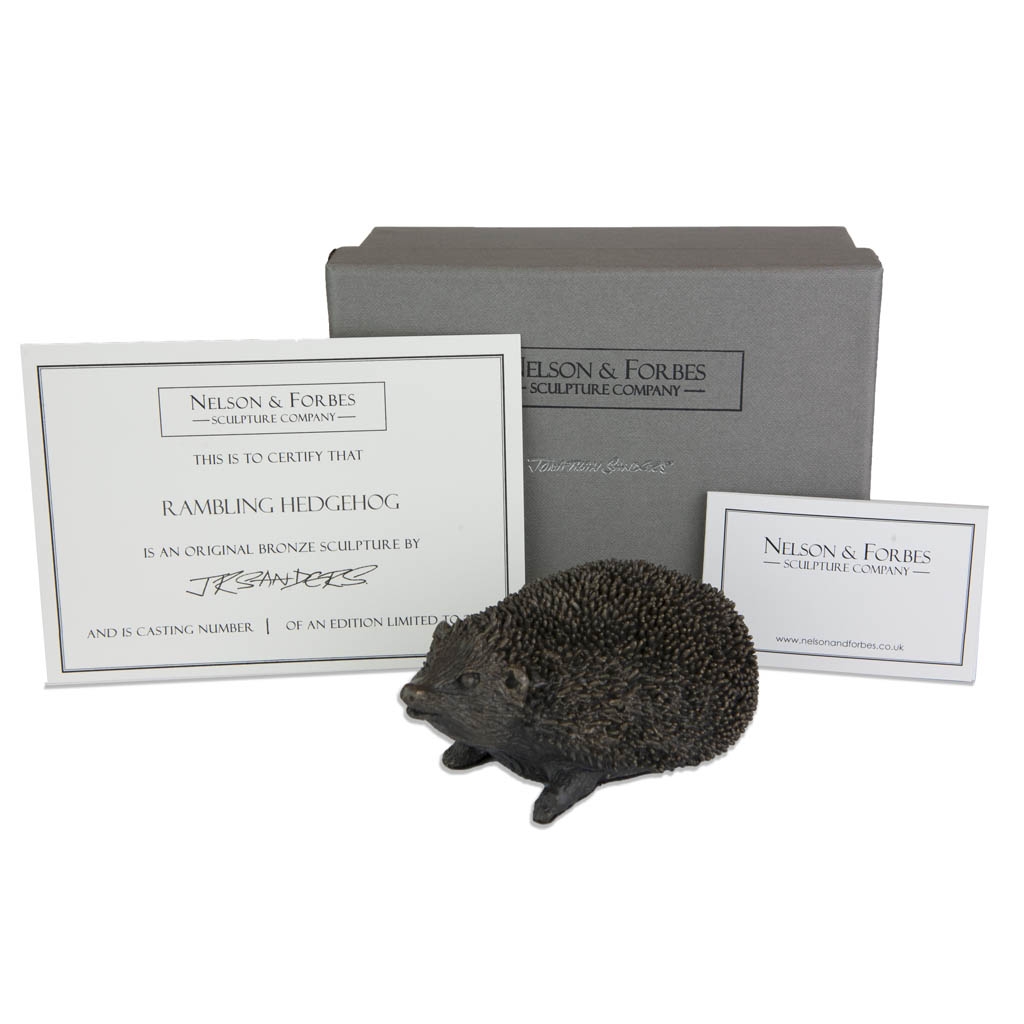 Bronze Hedgehog Sculpture: Rambling Hedgehog by Jonathan Sanders