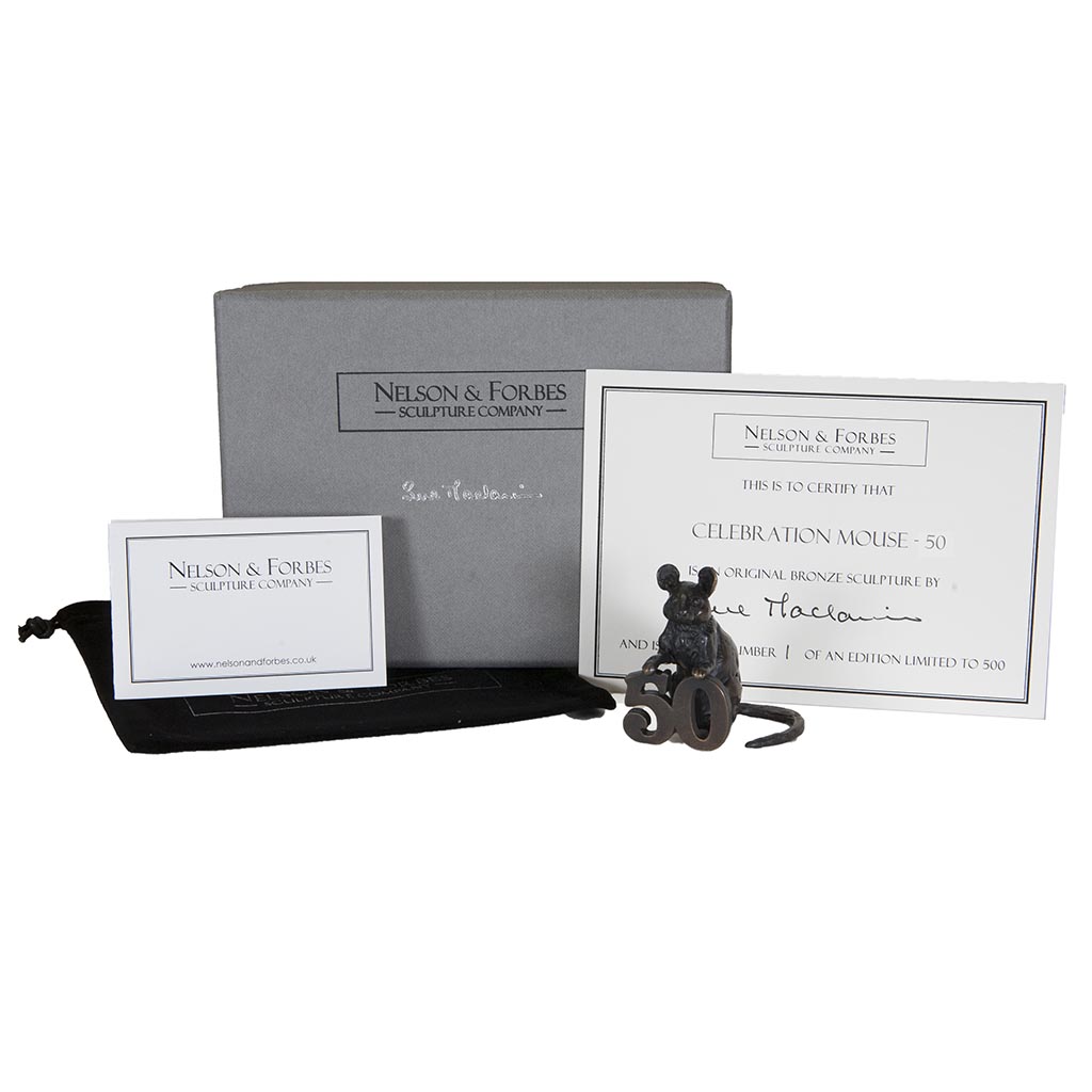 Bronze Mouse Sculpture: Celebration Mouse-50 by Sue Maclaurin - Image 12