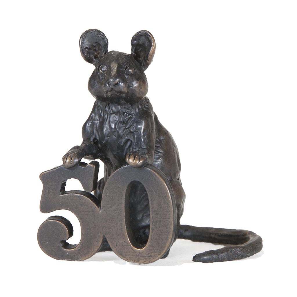 Bronze Mouse Sculpture: Celebration Mouse-50 by Sue Maclaurin - Image 2