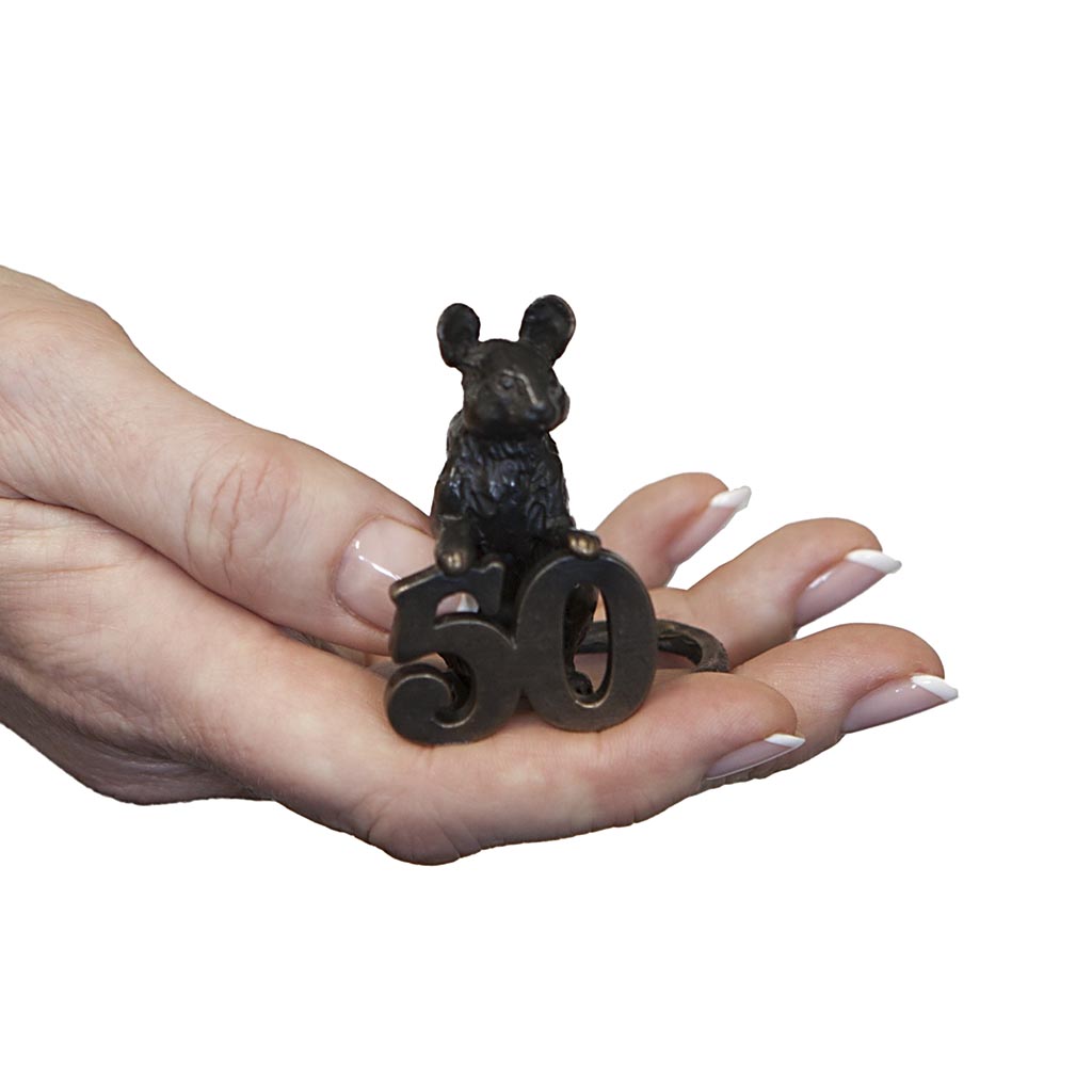 Bronze Mouse Sculpture: Celebration Mouse-50 by Sue Maclaurin - Image 14