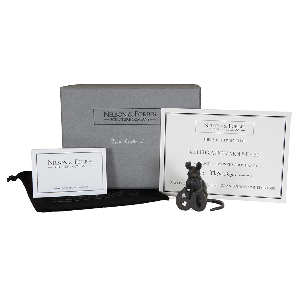 Bronze Mouse Sculpture: Celebration Mouse-60 by Sue Maclaurin - Image 13